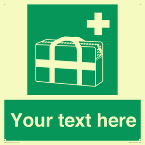 Custom sign safe condition Medical grab bag